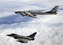 RAF Typhoon escorts a Tu-95 over the North Sea (2008)