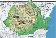 Location of Bucharest in Romania