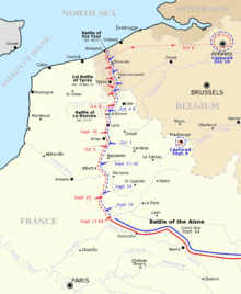 The "race to the sea" was characterized by unsuccessful attempts to embrace the wings of the enemy and roll up his front