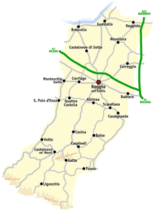 Mapa de Reggio Emilia  