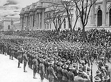 American soldiers in New York in 1919 after returning home from World War I.