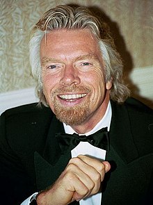 De Britse zakenman Sir Richard Branson, stichter van de Virgin groep.