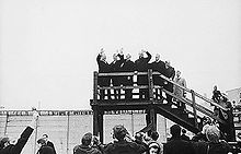 US President Richard Nixon at the Berlin Wall, 1969