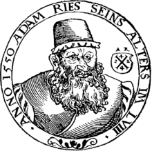 Den enda kända bilden av Ries. Den gjordes 1550, när han var 58 år gammal.  
