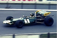 Jochen Rindt rijdt Lotus Formule 2 in 1970 op de Nürburgring