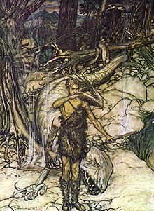 Sigfrido prueba la sangre del dragón