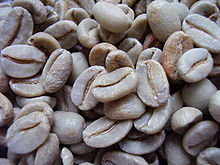 Raw coffee beans