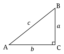 Un triangle droit standard. C est l'angle droit dans cette image