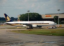 Singapore Airlines 777-200ER i Singapore Changi Lufthavn.