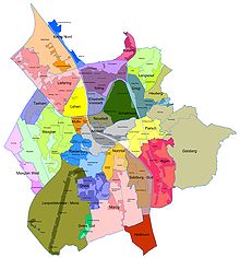 The districts of Salzburg