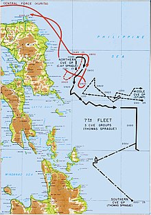 The naval air battle off Samar