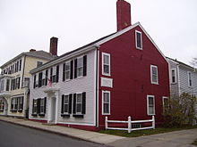 Lokacija Fullerjeve hiše na ulici Leyden Street v Plymouthu, Massachusetts