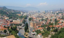 View from the east over the city centre