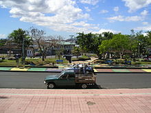 Den centrale park i Sarchi.
