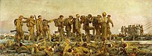 Victims of a gas attack according to the account of John Singer Sargent