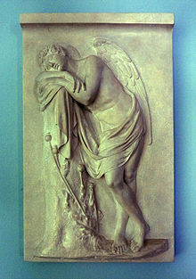 Hypnos on the tomb of Alexander von der Mark, created by Johann Gottfried Schadow 1788