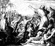 Træsnit til Die Bibel in Bildern, 1860, af Julius Schnorr von Carolsfeld.  