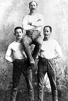 Mistři Německa v individuální gymnastice: Schuhmann, Flatow a Weingärtner.