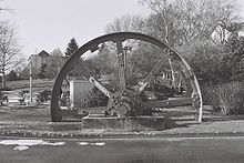 Historical flywheel of a rolling mill