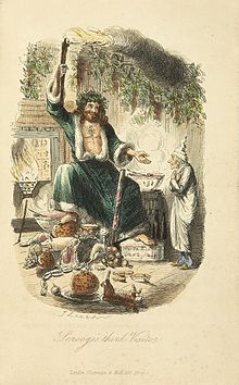 Il Fantasma del Natale Presente di John Leech