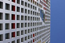Facade details of Simmons Hall