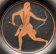 Scythian archer - red-figure cover by the Greek vase painter Epiktetos, ca. 520-500 BC.