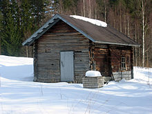 Una sauna, in Finlandia, da fuori