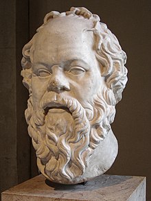 Porträt von Sokrates, eine römische Kopie einer griechischen Statue, Louvre-Museum