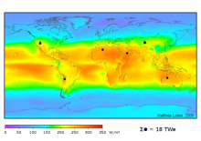 Radiation atlas based on satellite data from 1991-1993