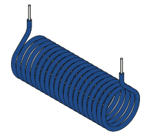 Kolmiulotteinen kuva solenoidista.