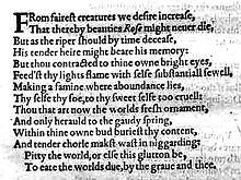 Sonet 1, af William Shakespeare
