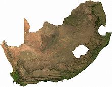 Satellite picture of South Africa