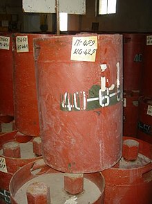 Sovietų Sąjungoje pagaminto cheminio ginklo statinė iš Albanijos