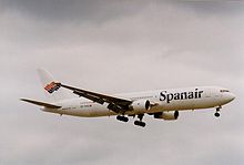 Un Boeing 767 de Spanair en 1999.  
