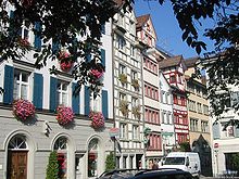 St. Gallen old town in the monastery quarter
