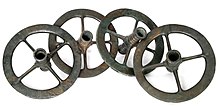Stade bronze wheels around 1000 BC.