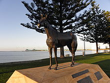 Estatua de Makybe Diva en Port Lincoln, Australia del Sur
