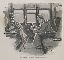 Watson a Holmes na ilustraci Sidneyho Pageta k Dobrodružství Silver Blaze