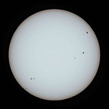 Solen, som den skulle se ut utan jordens atmosfär. Den är ett typiskt exempel på en GV-stjärna.