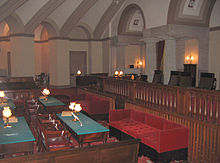 De Oude Kamer van het Hooggerechtshof in het Amerikaanse Capitool, waar het Hof vergaderde van 1819 tot 1860.  