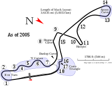 Η χάραξη της πίστας το 2005