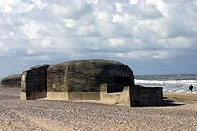 Duitse bunker bij Søndervig in Denemarken.