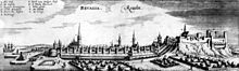 Revalia (Reval) around 1650 (copper engraving by Adam Olearius)