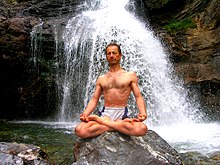 The lotus position, a more advanced sitting position.