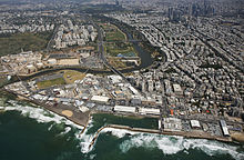 Aerial view of the port