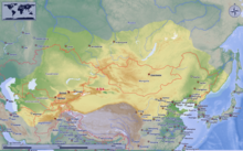 The Mongol Empire at the Death of Genghis Khan (1227)