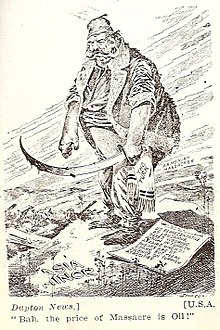 Aufgrund des Vertrags von Lausanne war die Türkei nicht für das verantwortlich, was heute als armenischer Völkermord bezeichnet wird. Dies ist eine Karikatur aus einer Zeitung von 1924.