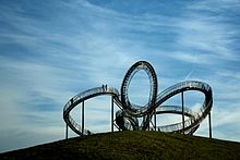 The Angerpark sculpture Magic Mountain, a landmark of Duisburg