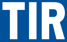 TIR plate, e.g. on a lorry