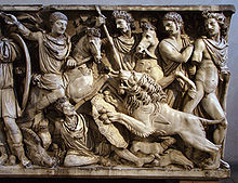 The sarcophagus of Flavius Iovinus from the Saint-Remi museum, third century